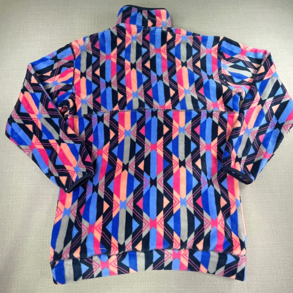 Southern Marsh Fleece Pullover Mens Small Multicolor Geometric Snap Mock Neck - Picture 3 of 8
